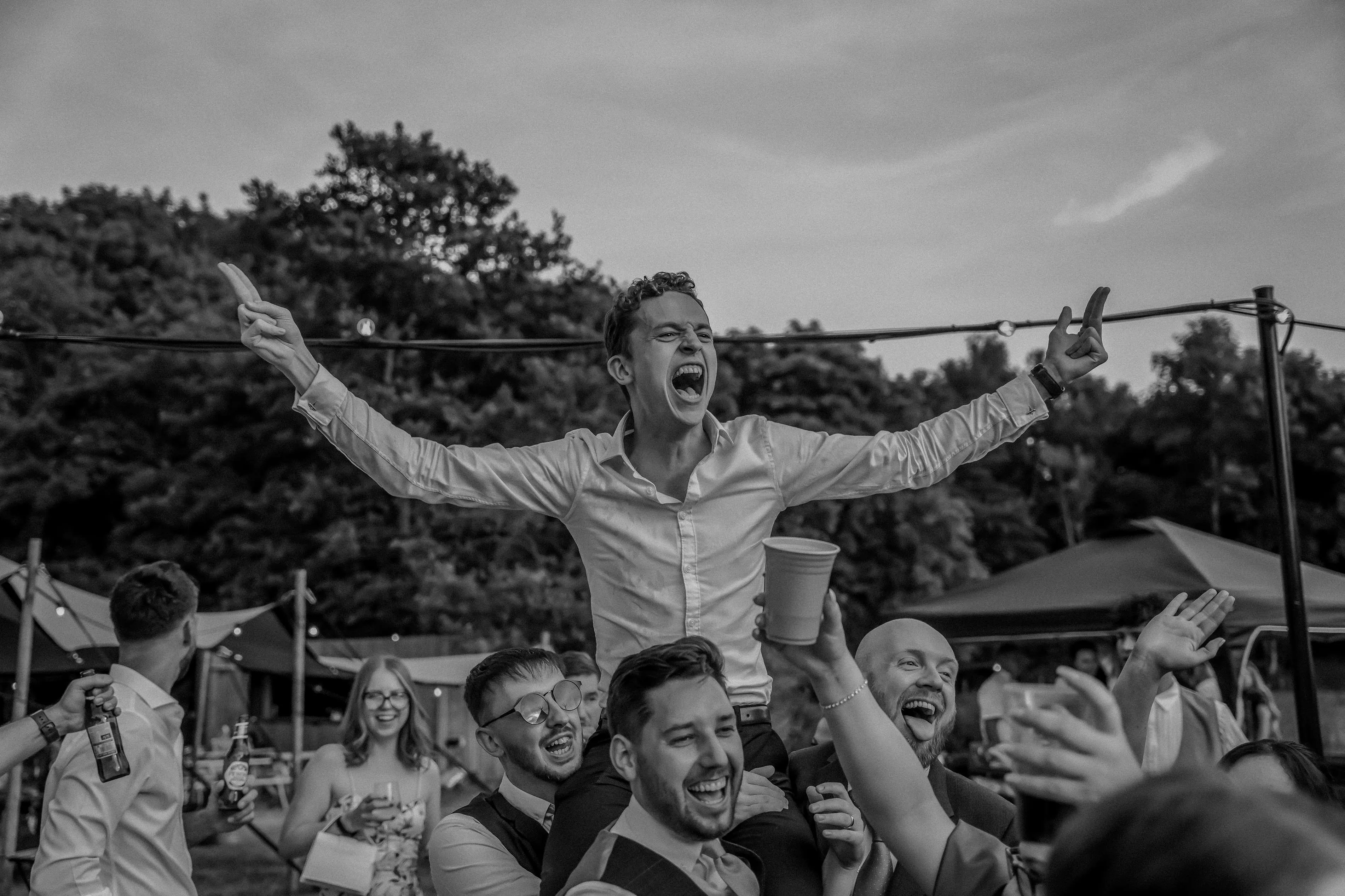 groom wedding party celebrations